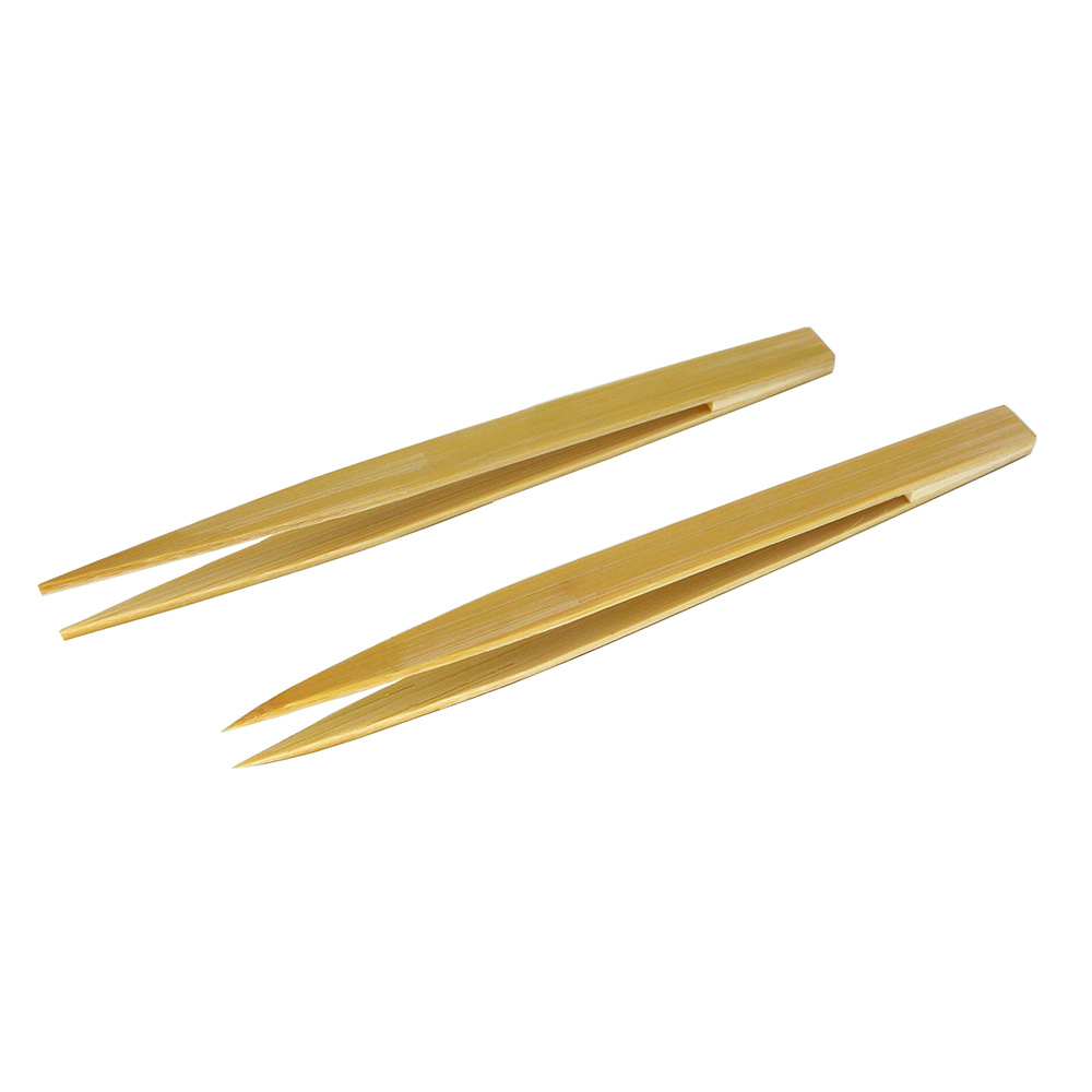 Diy Electronics Art - 2Pcs Anti-static Tweezers,Pointed Bamboo Tweezers for