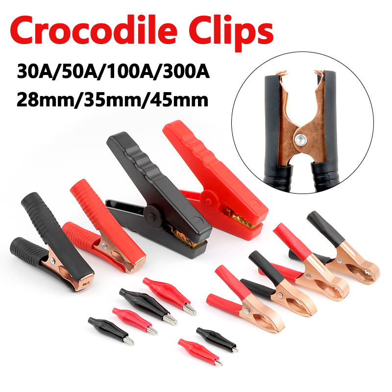 Black Red Set Crocodile Clips  - Crocodile Clip Set ulasan dan harga