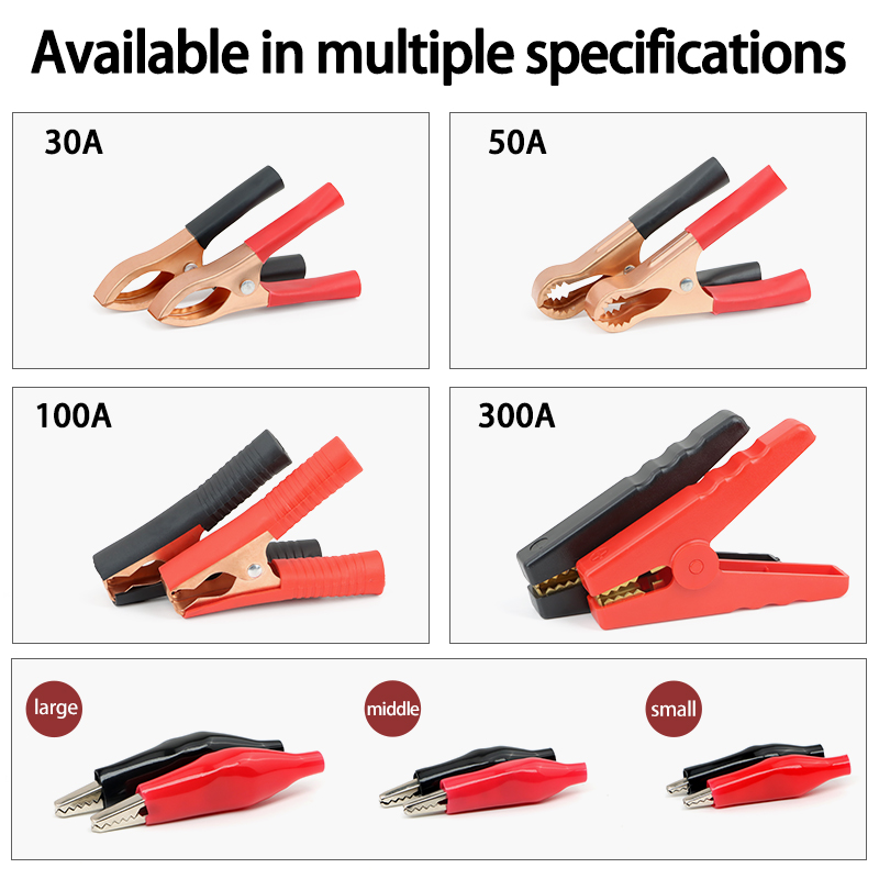Black Red Set Crocodile Clips  - Crocodile Clip Set ulasan dan harga