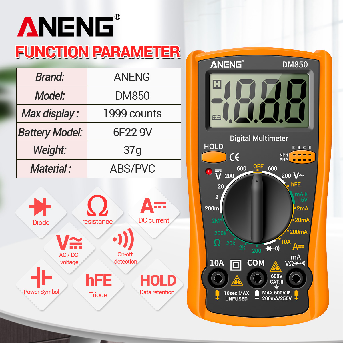 Multi functional digital displ - Multimeter Digital ulasan dan harga