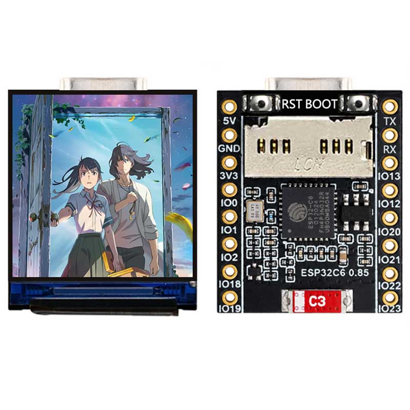 ESP32 C6 0.85 Inch 128X128 IPS - Sd Card Module Spi ulasan dan harga