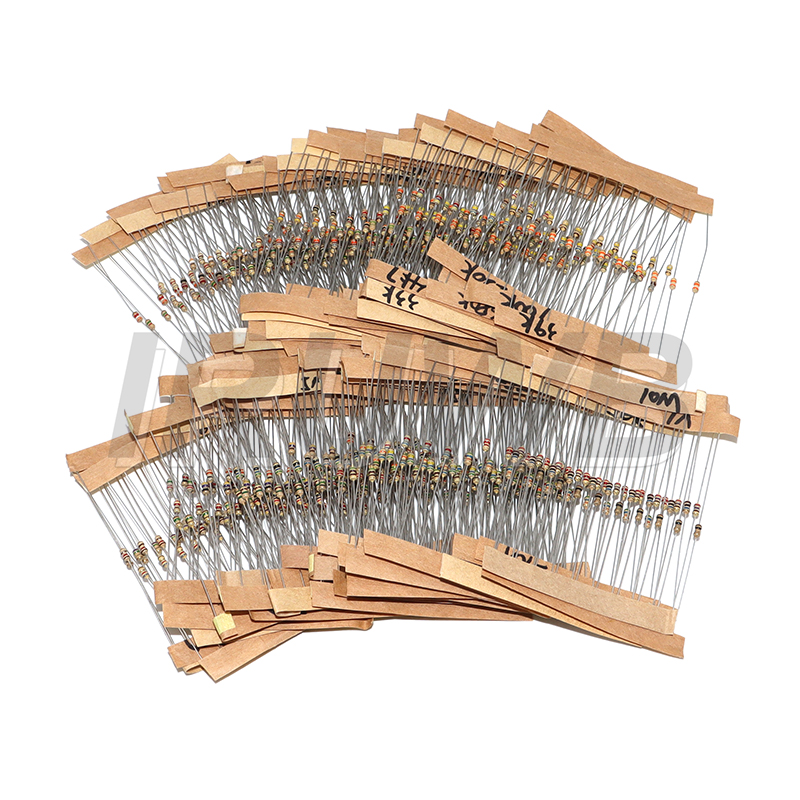 640pcs 64 Values 1R - 10MR 0.1 - Resistor Kit 1 4W ulasan dan harga