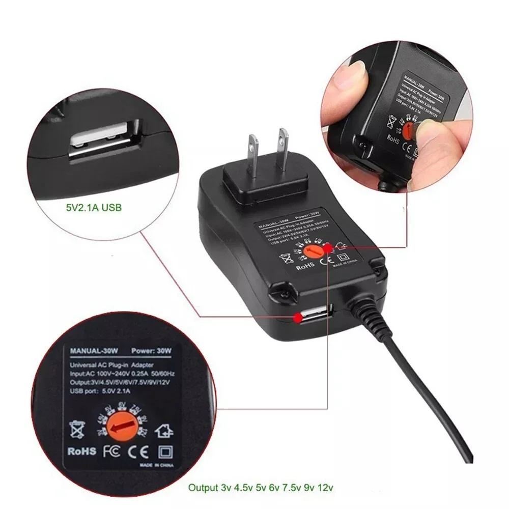 30W Universal Power Adapter Ad - Dc Power Supply Variable ulasan dan harga