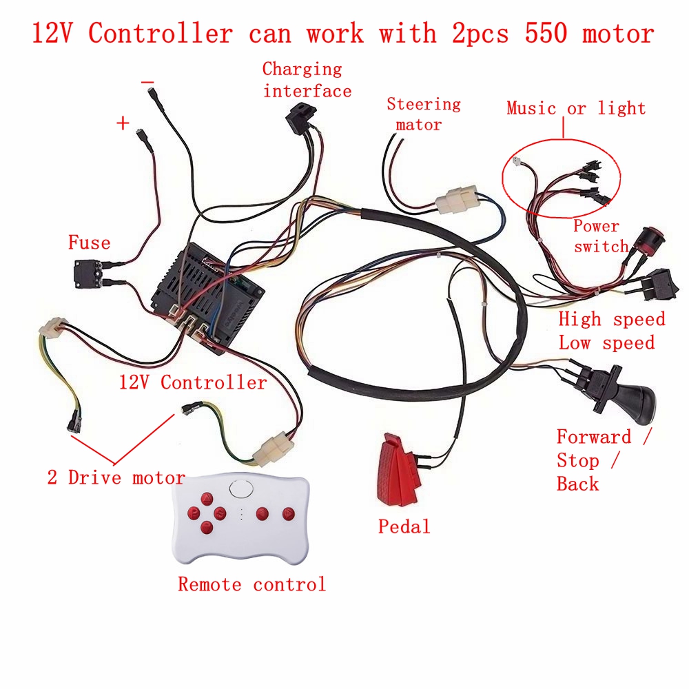 Child electric car DIY modifie - Diy Electronics Button ulasan dan harga