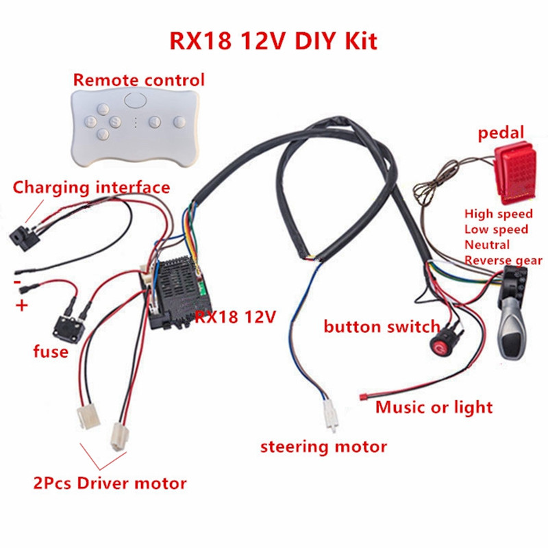 Child electric car DIY modifie - Diy Electronics Button ulasan dan harga