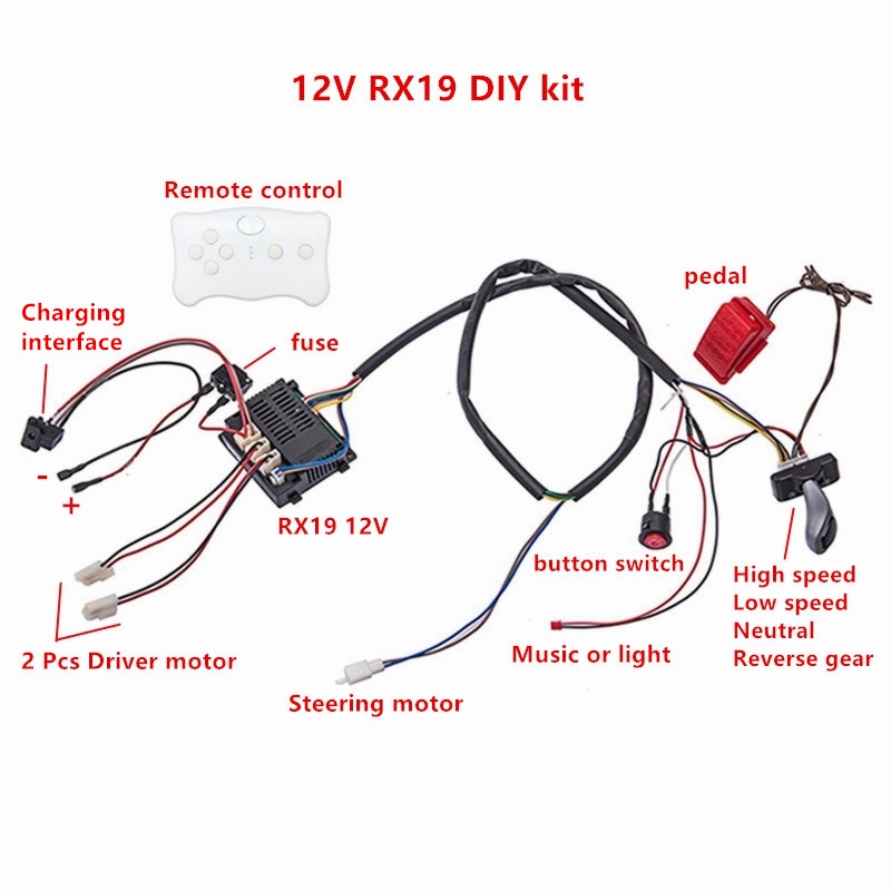 Child electric car DIY modifie - Diy Electronics Button ulasan dan harga
