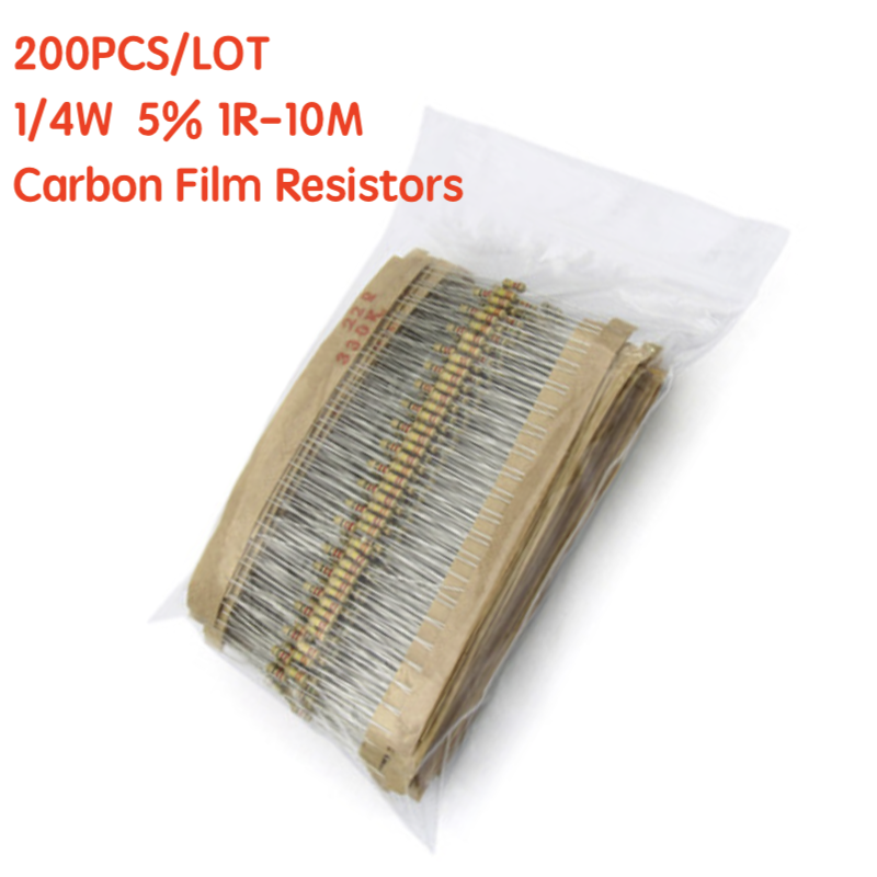 200PCS 1/4W Carbon Film Resist - Resistor Kit 1 4W ulasan dan harga