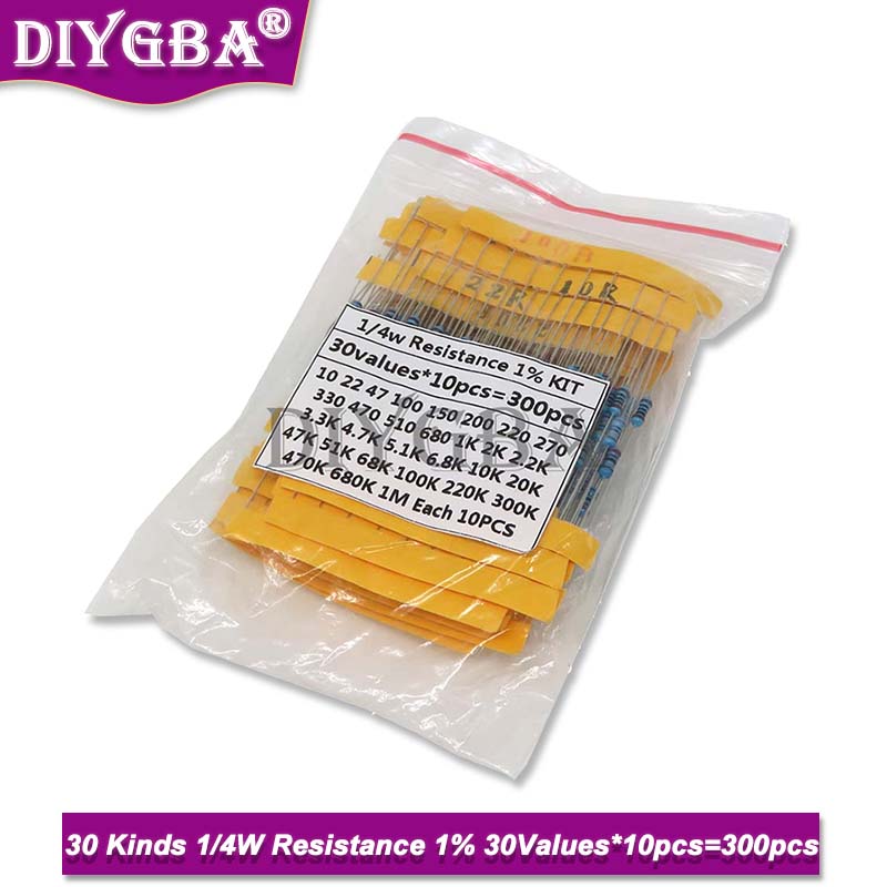 600PCS/Set 30Kinds 1/4W Resist - Resistor Kit 1 4W ulasan dan harga