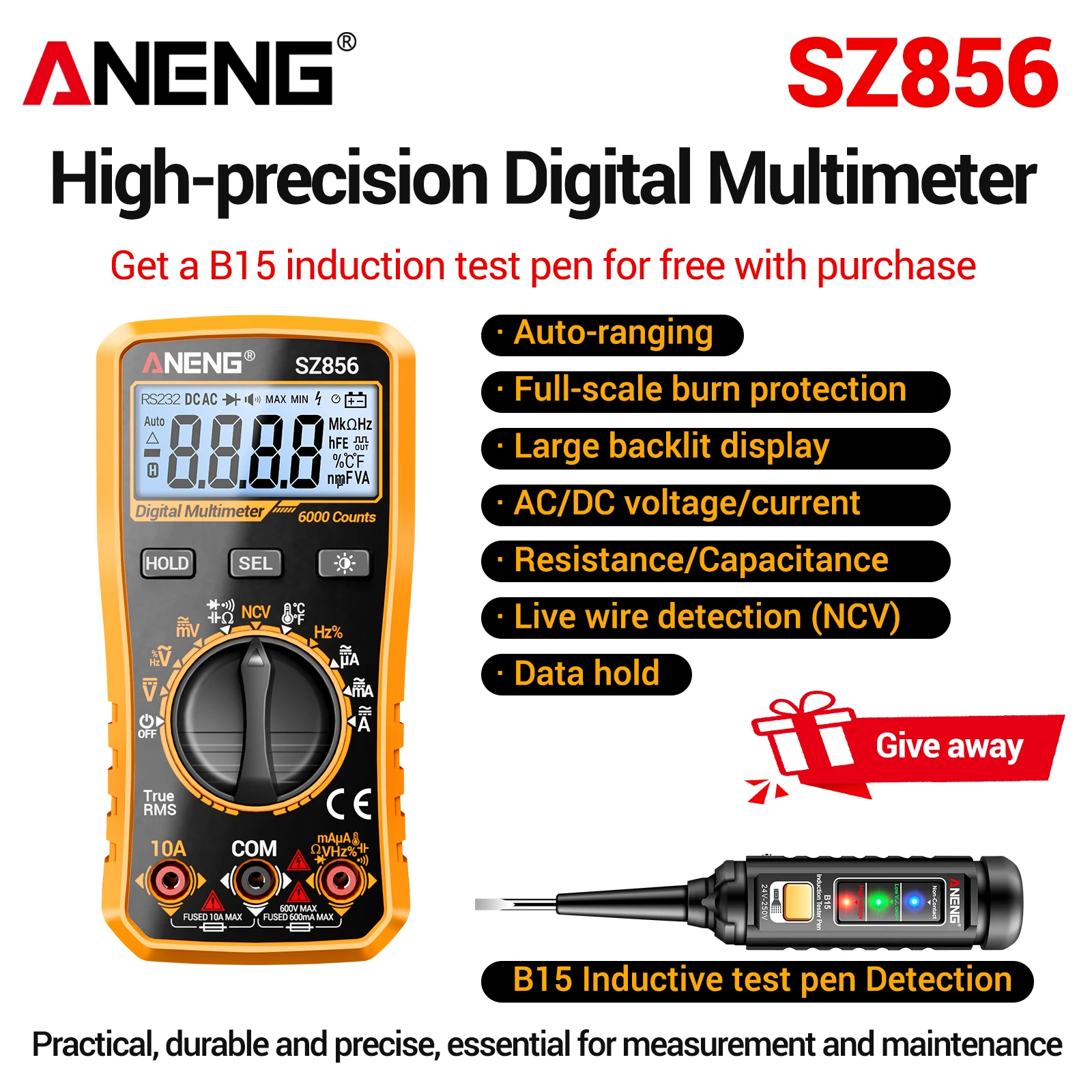 ANENG SZ856 intelligent multim - Diy Electronics Table ulasan dan harga