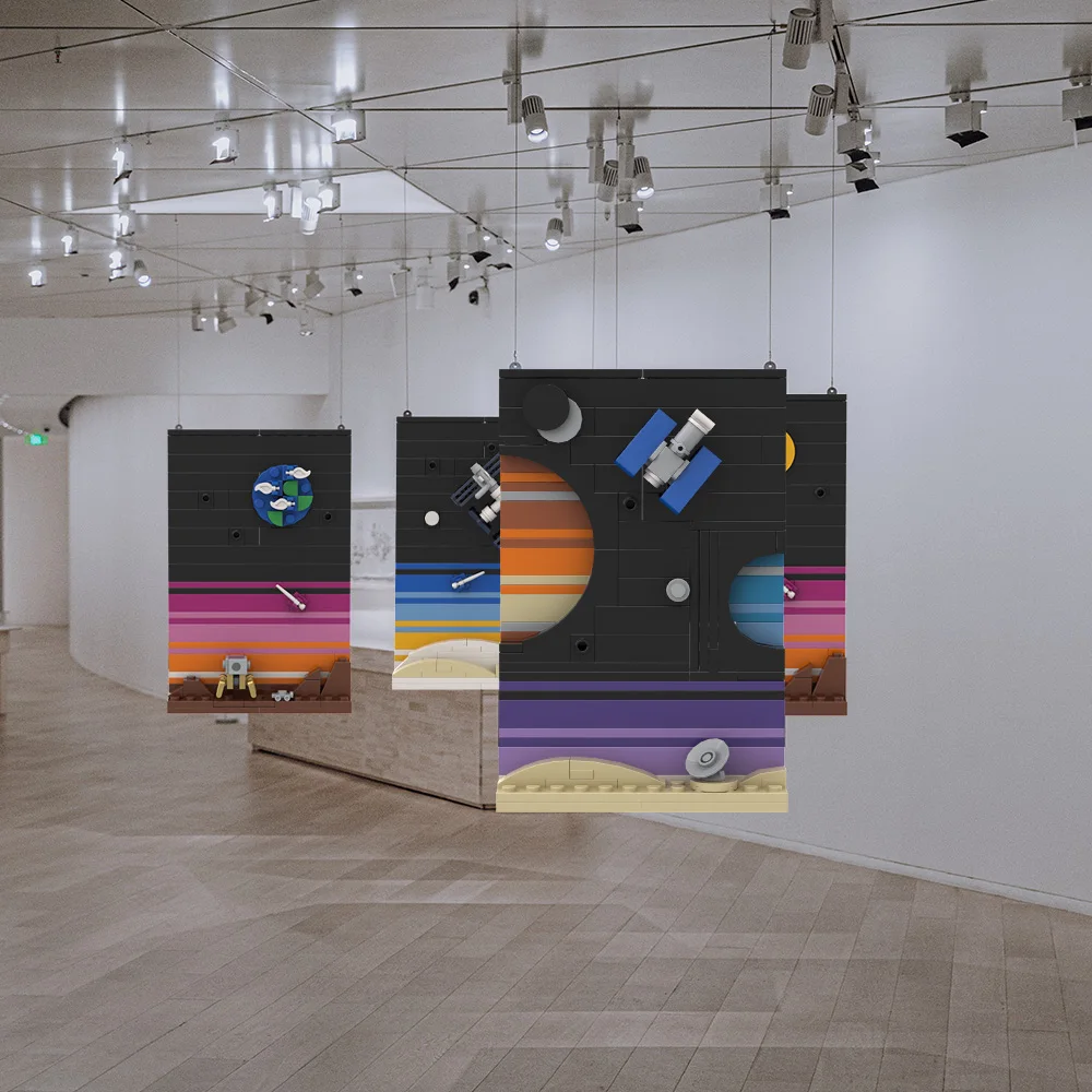 MOC Space Story Postcard Model - Diy Electronics Art ulasan dan harga