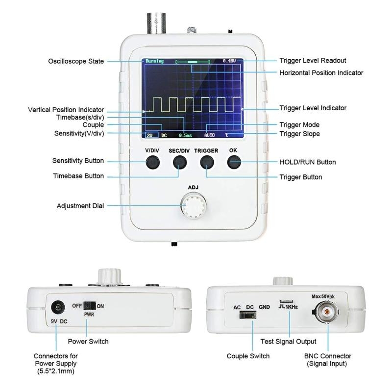 Portable TFT Digital Mini Osci - Oscilloscope Dso Mini ulasan dan harga