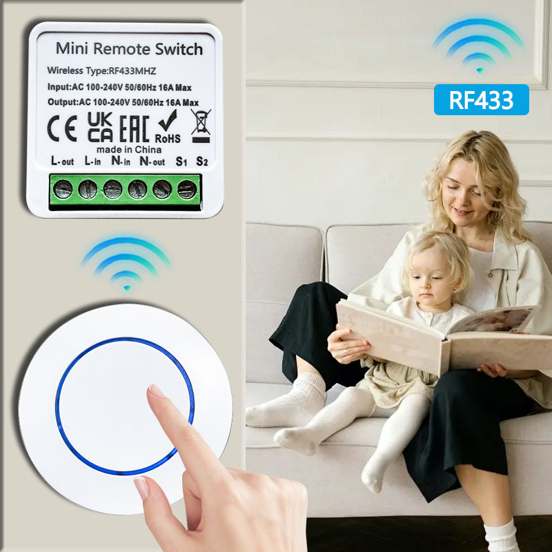 433HMz Wireless Light Switch 1 - Diy Electronics Button ulasan dan harga