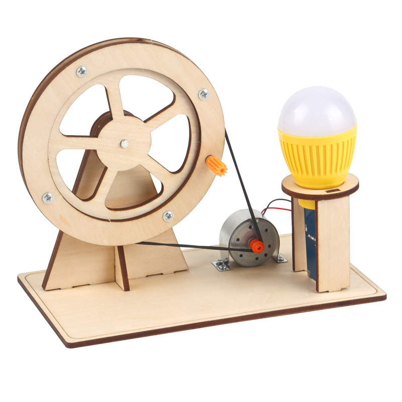 Wooden Hand Generator Kids Sci - Diy Electronics Kids ulasan dan harga