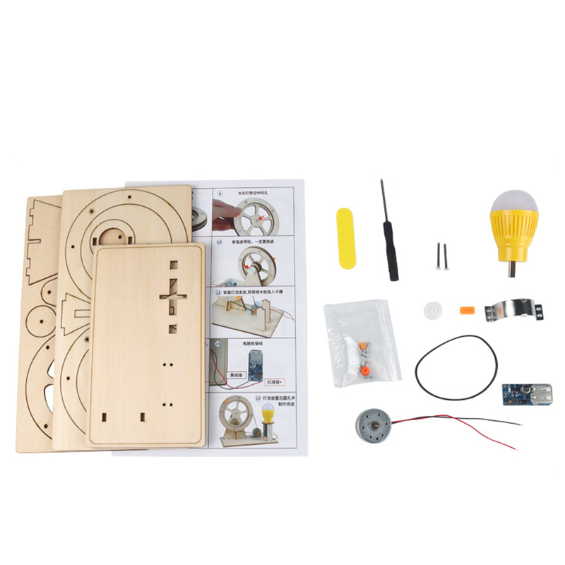Wooden Hand Generator Kids Sci - Diy Electronics Kids ulasan dan harga