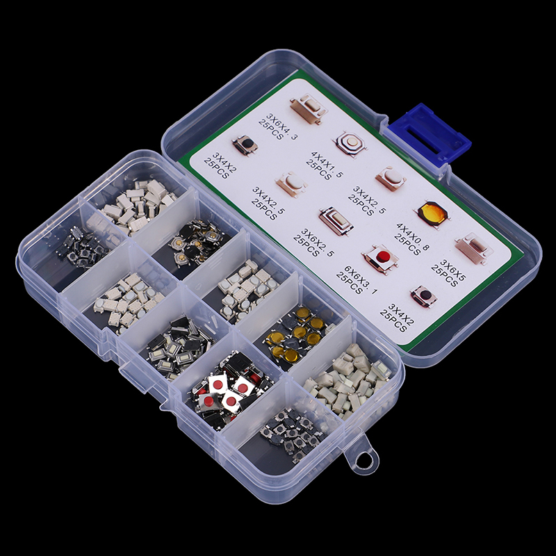250Pcs/Set 10 Types Tactile Pu - Diy Electronics Button ulasan dan harga