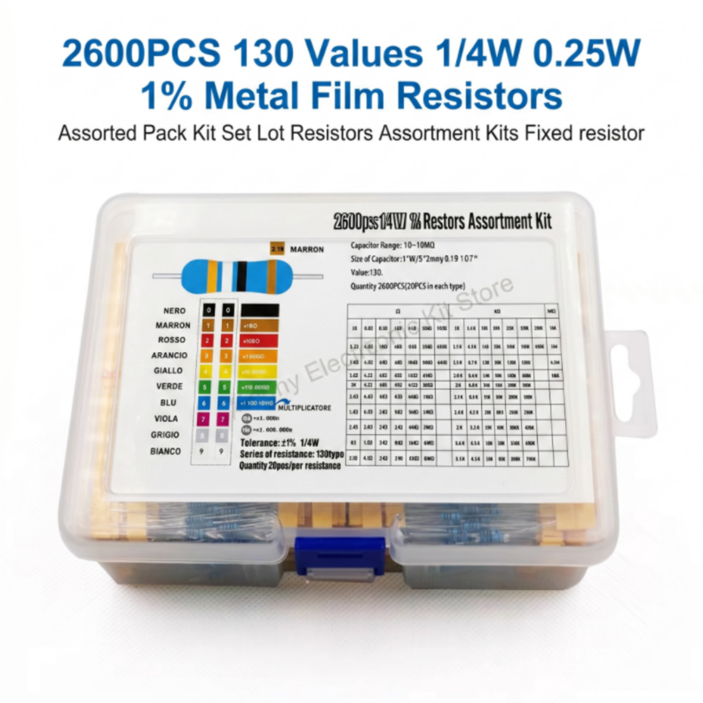 2600pcs Metal Film Resistors A - Diy Electronics Components Kit ulasan dan harga