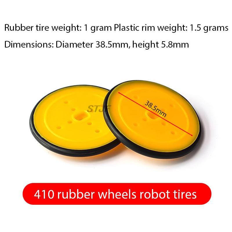 10pcs 410 rubber wheels robot  - Diy Electronics Kids ulasan dan harga