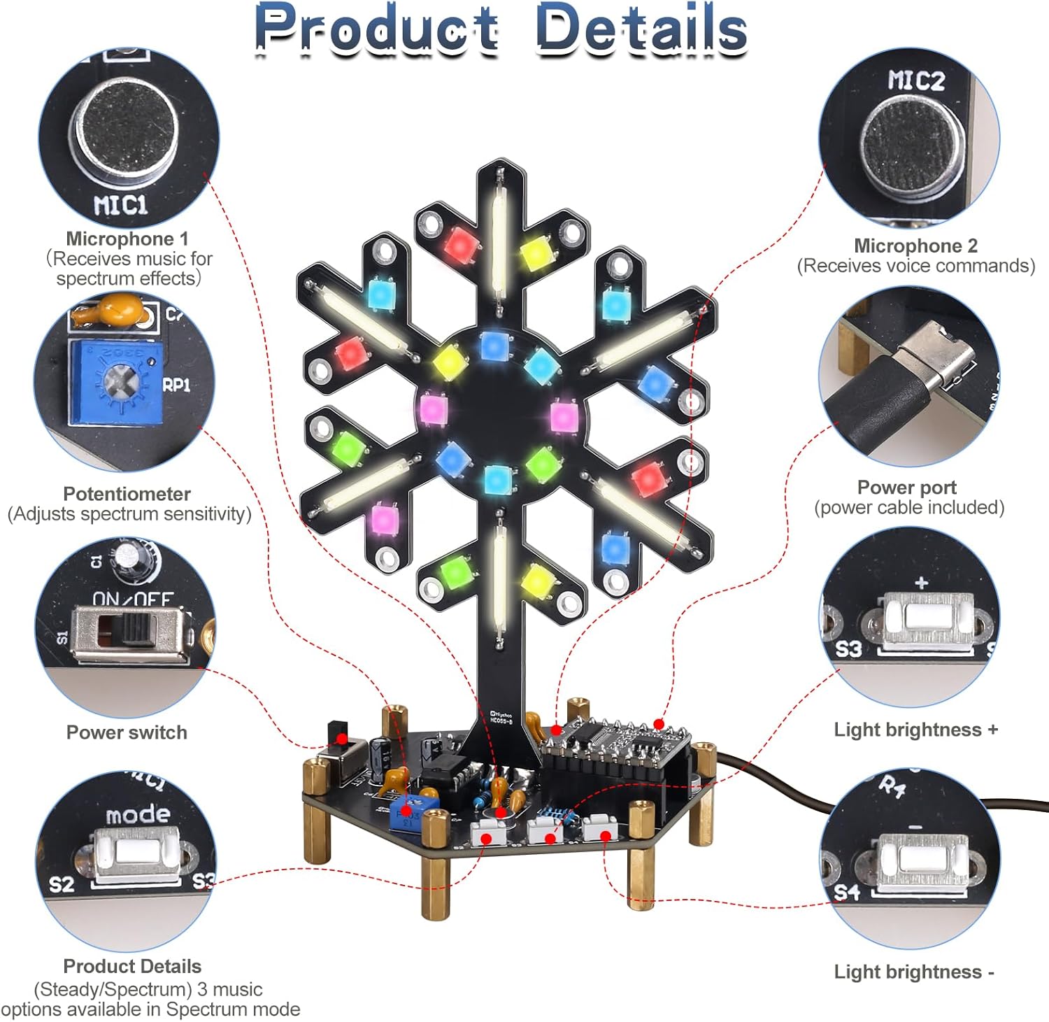 Voice Control Spectrum Light S - Diy Electronics Kids ulasan dan harga