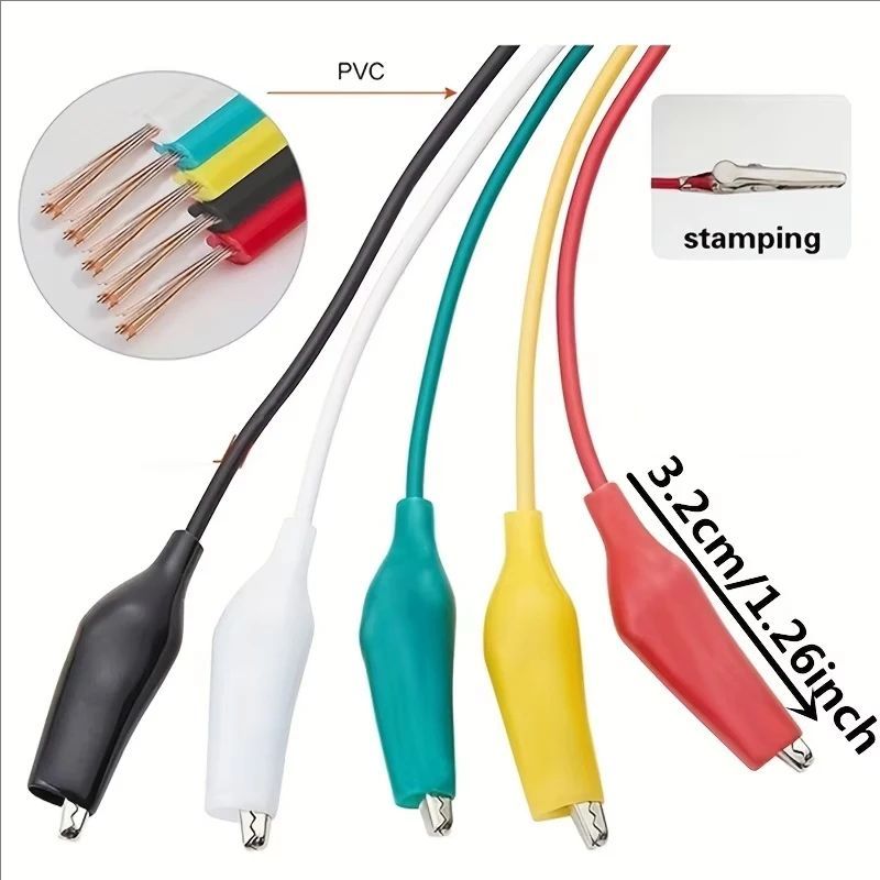 1Set / 10PCS Alligator Clips E - Crocodile Clip Set ulasan dan harga