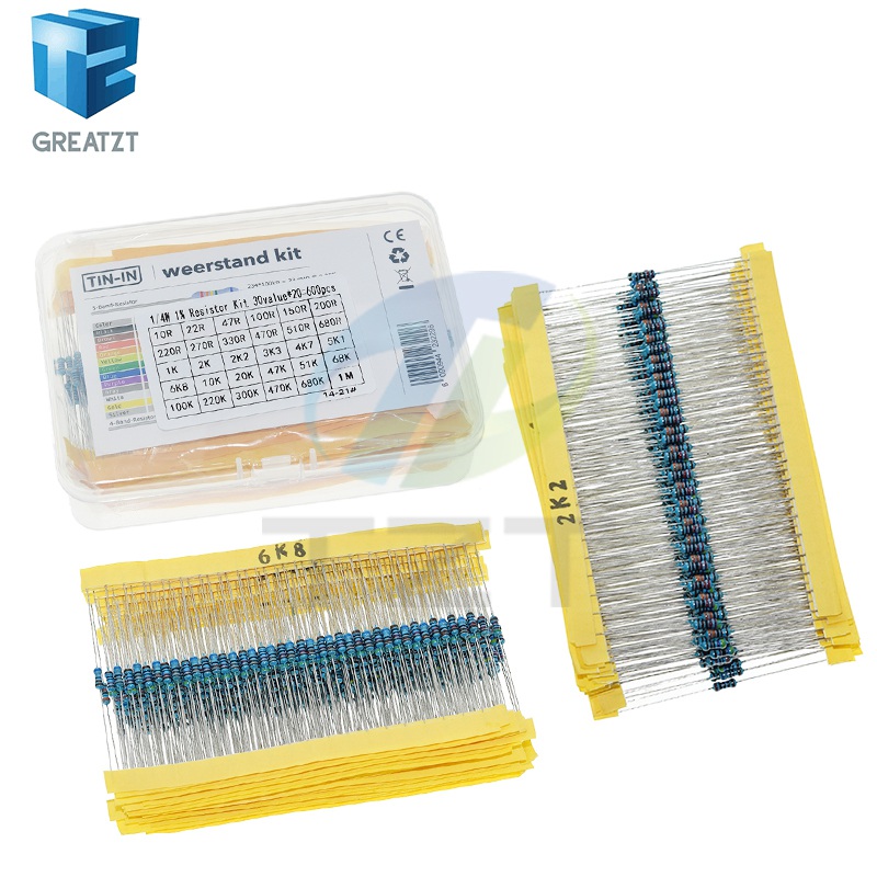 GREATZT 600pcs/set 30 Kinds 1/ - Resistor Kit 1 4W ulasan dan harga