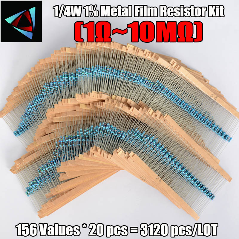 3120pcs 156Values Electric Uni - Resistor Kit 1 4W ulasan dan harga