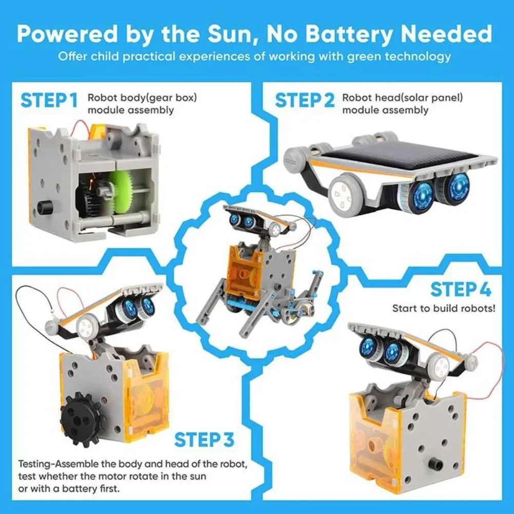 13 in 1 Solar Powered Robot Sc - Diy Electronics Components Kit ulasan dan harga