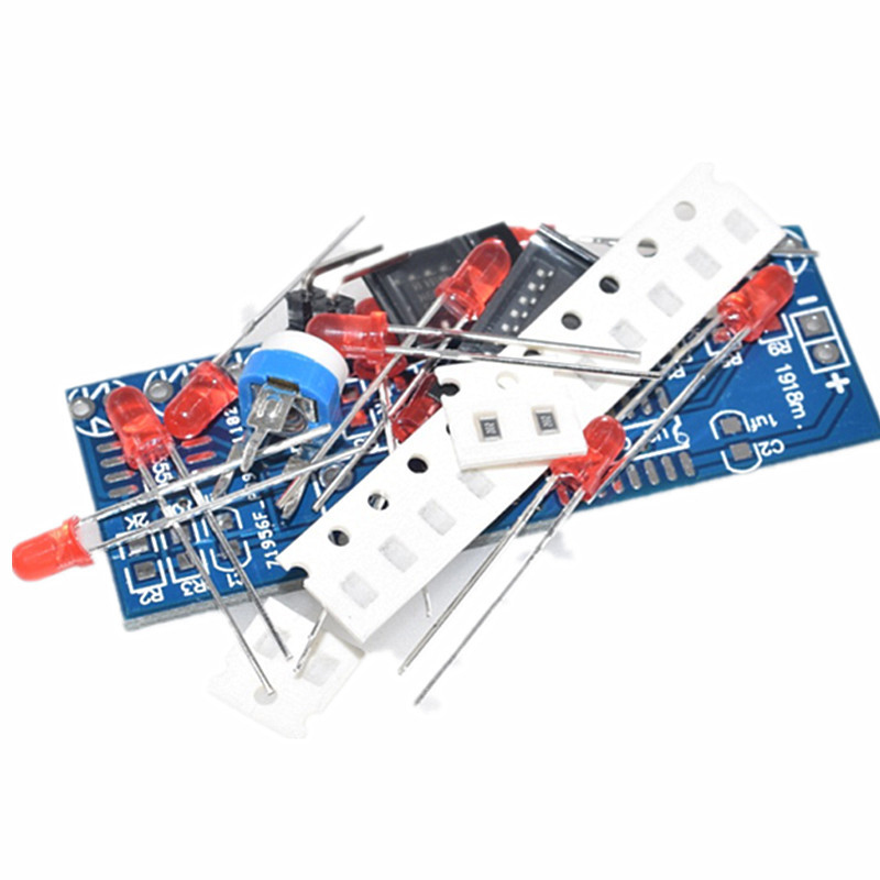 NE555+CD4017 Running LED Flow  - Diy Electronics Components Kit ulasan dan harga