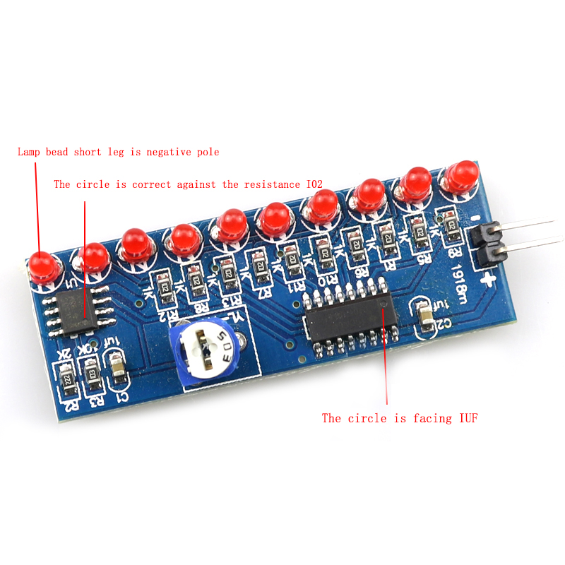 NE555+CD4017 Running LED Flow  - Diy Electronics Components Kit ulasan dan harga